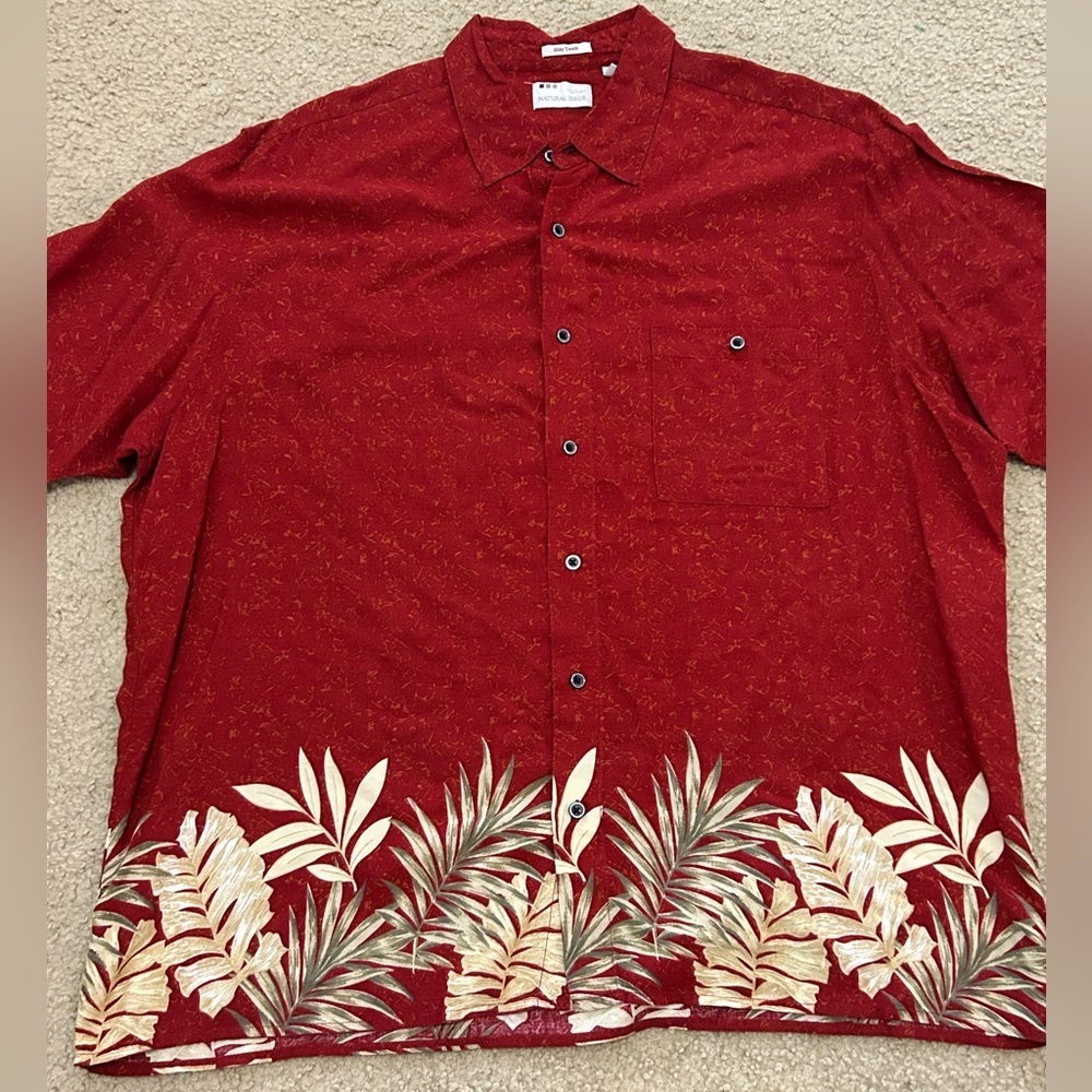 Natural Issue Men’s 2XL Silky Touch Hawaiian Shirt